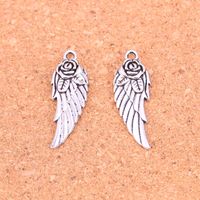 53pcs Antique Silver Plated angel wings Charms Pendants for ...