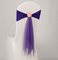 Spandex mariage chaise couverture Sash Party décoration en gros spandex étirer la couverture de chaise papillon sashes livraison rapide WT066