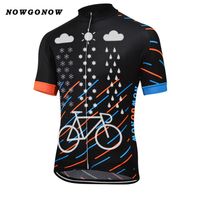남자 2017 사이클링 저지 의류 자전거 착용 팀 오렌지 블랙 탑스 프로 라이더 자전거 마운틴 도로 야외 스포츠 NOWGONOW 사용자 정의 멋진 재밌