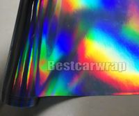 Silver Holographic Chrome Viny Wrap Hologram Sticker Autoadesivo Air Release Rainbow Chrome Wrap Pellicola Pellicola Dimensioni: 1.52 * 20m / rotolo