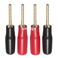 40pcs \ lote Freeshipping cobre adaptador Speaker Cable Pin Conectores Banana plug