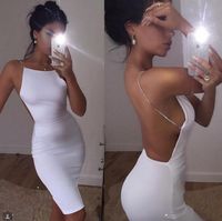 Women' s Sexy Club Dresses Black White Backless Night Cl...