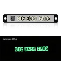 Car Styling Luminous Temporary Parking Card with Suckers And Night Light Phone Number Card Plate Car Sticker 2016 New Brand