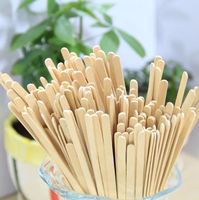 5000 Pieces 19cm Disposable Natural Wood Coffee Stirrers Rou...