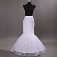 Hot Sale Mermaid Petticoat / Slip 1 Hoop Bone Elastic Bröllopsklänning Petticoat Crinoline Jupon Mariage Gratis frakt