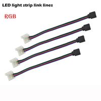 RGB LED Strip Oświetlenie Oświetlenie Złącza 10mm 4Pin Brak kabla lutowniczego Drut płytki PCB do 4 pin adapter dla SMD 3528 5050 LLFA