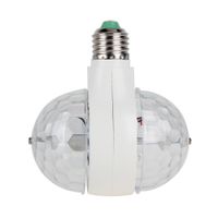 Wholesale- E27 B22 Dual Head Rotating Lamp 6W RGB LED Bulb L...