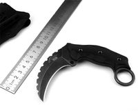 Karambit kniv den svarta fixde bladet aus-8 blad 59hrc jaktkniv utomhusutrustning taktisk camping kniv edc pocket överlevnadsknivar