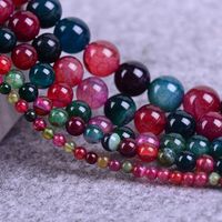 Perles en pierre naturelle agate tourmaline Perles rondes produits semi - finis bricolage pour la fabrication de bijoux 8 10 12 mm directement à l 'usine