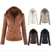Al por mayor- Fashion Leather Women Jacket 2016 Sampalías de chaqueta caliente de la chaqueta noble