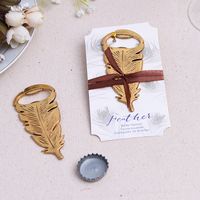 Wedding Favors And Gifts " Gilded Gold" Feather Bot...