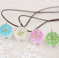 Brand new Handmade dried flower necklace lace flower time ge...