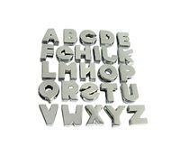 Commercio all'ingrosso 8mm 130pcs / lot A-Z Plain Plain Slide lettere Fit For 8mm bracciale in pelle braccialetto Accessori fai da te