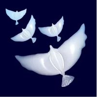 20pcs ballons en aluminium de colombe blanche d'hélium gonflable gonflable de plomb balloon Fournitures Fournitures de la décoration de mariage pour la paix pigeon