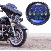 1 STÜCKE 130W 7 Zoll Runde Motorrad LED-Scheinwerfer für DRL-Umdrehungssignal-hoher Ablauf-H4-LED-Scheinwerfer