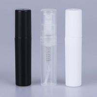 2ml Mini Sample Portable Plastic Perfume Bottle Transparent Black White Color Spray Refillable Bottle Clear Empty Small Bottles LX3961