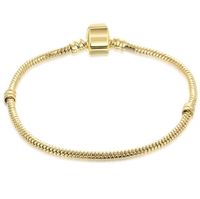 Bracelet de charme plaqué or rétro taille de mélange 17cm-21cm chaînes de serpent bricolage bijoux accessoires Ajustez la grosse perles de style européen