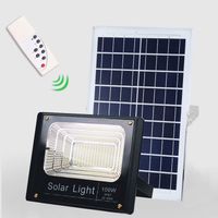 مصباح LED Solar Spotlight 40W/60W/100W/200W Super Bright Bright Plankplight IP67 Light مع التحكم عن بُعد