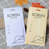Holz-Papier-Kleinpaket-Kasten für ausgeglichenes Glas-Schirm-Schutz für iphone X 7 8 plus Samsungs-Galaxie S8 S9 plus Logo
