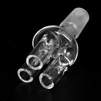 Bol en verre Revolver 18mm Mâle Bol en verre Joint Taster Bol 3 branches Bras accessoire de fumée pour Bangs en verre