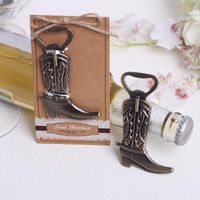 Creative Hitched Cowboy Boot Bottle Opener för västerländsk födelsedag Bridal Bröllop Favoriter och Party Gifts LX3532