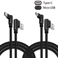 1 Piece Charger Cable Braided 90 Degree Right Angle Type C M...
