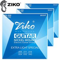 3sets / lot .009-.042 Cuerdas de Ziko Accesorios de guitarra para cuerdas de guitarra eléctrica Piezas de guitarra