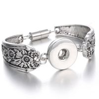 Noosa Chunks Snap Bracelet passen 18mm Knöpfe Magnetverschluss Silber überzogene Snap Schmuck austauschbar Großhandel Mix Stil