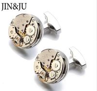Gemelli del movimento di Gestore di Jinju Gestore per Meccanismo immutabile dell'ingranaggio del campanario del gemello dello steampunk Collegamenti per le mens Relojes Gemelos