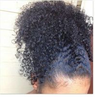 120g Kısa Yüksek İnsan Saç Ponytails Afro Puff Kıvırcık Brezilyalı Bakire Klip Saç Uzantıları İpli Ponytails Kinky Kıvırcık Saç Afro Bun