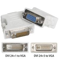 wholesale DVI DVI- I Male 24+ 5 24+ 1 Pin to VGA Female Video C...