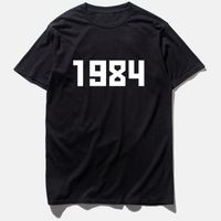 GOSHA 1984 Mektuplar Baskılı Erkek Tasarımcı Tişörtleri Rahat Tees Erkek Kısa Kollu Ekip Boyun Ücretsiz Nakliye Tops
