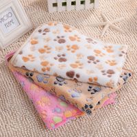 Pata Impressão Pet Cobertor Cachorrinho Coberturas Sleep Pad Mat Macio e Quente Velo Cachorro Cat Sleep