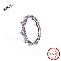 Pandora Real 925 Plata esterlina Enchanted Crown Ring con estilo Logotipo Joyería de marca para mujeres