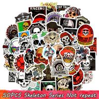 50PCS Punk Skull Vinyl Stickers Bomb Horror Doodle Car Decal...