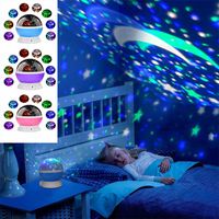 Stelle Starry Sky LED Night Light Lampada da proiettore rotante Luci da comodino Camera da letto per bambini Baby wedding party Decorazioni natalizie regali