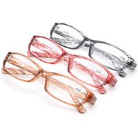 Comercio al por mayor Gafas de Lectura de Hipermetropía Gafas Presbópicas de Plástico Lente de Resina Gafas Transparentes Mujeres Unisex Gafas Marco de Lectura Raya