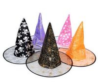 Yeni Renkli Cadılar Bayramı Kostümleri dekorasyon Yortusu Parti Sahne Tüm Saints'Day Serin Cadı Sihirbazı Şapka şapka Fincan ...