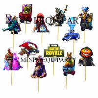 spedizione gratuita cupcake toppers fortnite tema party 12 pz set cupcake topper miglior regalo giocattolo per - festa di compleanno a tema fortnite