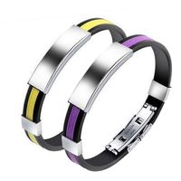Direct sale of titanium steel personal silicone bracelet fashionable stainless steel accessories