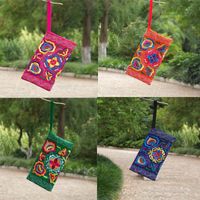 100pcs Women National Retro Long Coin Purses Embroidered Bag...