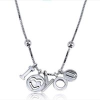 Echt 100% 925 Sterling Zilveren Ketting Valentijnsdag I Love You Rhinestone Necklace European Style Luxe DIY Sieraden Gift 50cm PNC8