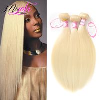 9A Mink Virgin Peruvian Hair Bundles Human Hair Weaves Weft #613 Blonde Remy Human Hair Extensions 3Pcs Per Set Double Weft From Ms Joli