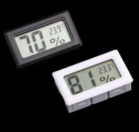Mini Dijital LCD Gömülü Termometreler Higrometreler Sıcaklık Nem Ölçer kapalı Termometre Siyah Beyaz SN1074