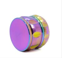 En alliage de zinc à quatre couches Rainbow Color Type de tambour Bleu Chanfrein Coloré TABAC BROYEUR Nouveau détecteur de fumée cassé