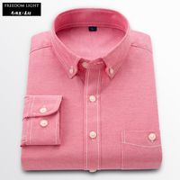 Herren Kleid Hemden Langarm Oxford Solid Shirt Männer Slim Fit Baumwollhemden Top Qualität Lässige Männer Hemd Asiatisch plus Größe M-5XL
