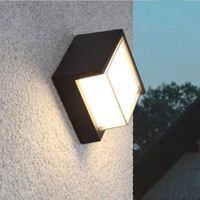 Outdoor-Innenwandlampe Aluminiumoberfläche 12W warmweiß LED Runde und quadratisch wasserdichte IP54 Gartenleuchten
