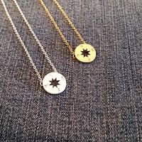 10PCS Gold Silver Small Compass Necklaces Pendant Charm for ...