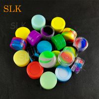 Hoge kwaliteit Silicone Non Stick Wax Containers Food Grade 6ML 5ml 7ml Plastic Opbergdoos DAB Wax Potten Concentraat Case FDA GOEDGEKEURD