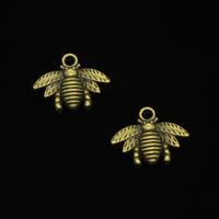 109 pcs liga de zinco encantos antigo bronze banhado a bumblebee mel encantos de abelha para jóias fazendo DIY pingentes artesanais 21 * 16mm